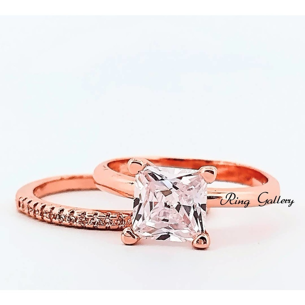 Diamond Princess Solitaire Wedding Ring Set Engagement Ring Size 6,7,8,9,10